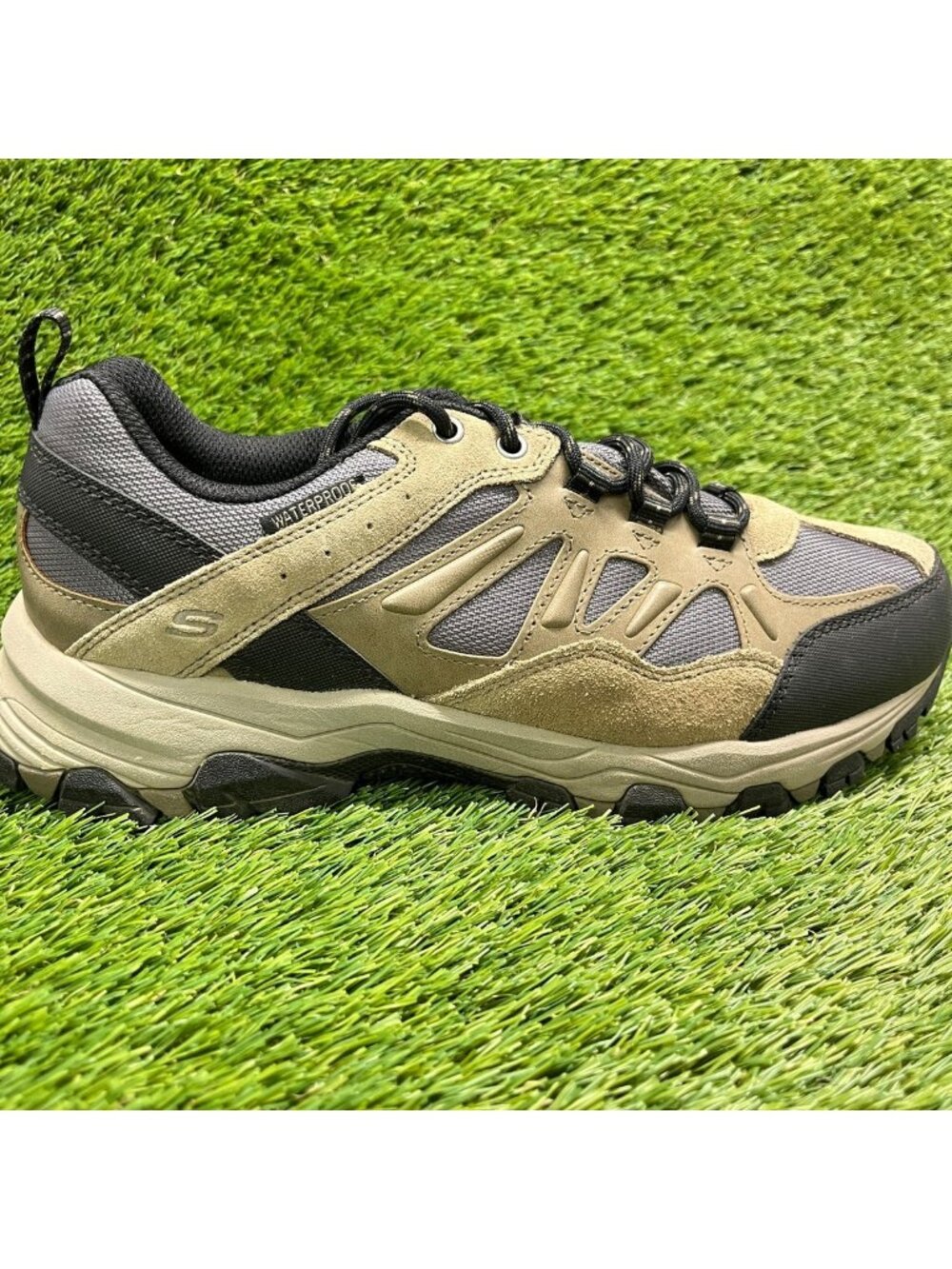 Skechers Selmen Enago WP Mens Size 9.5 Tan Outdoor Trail Hiking Shoes Sneakers
